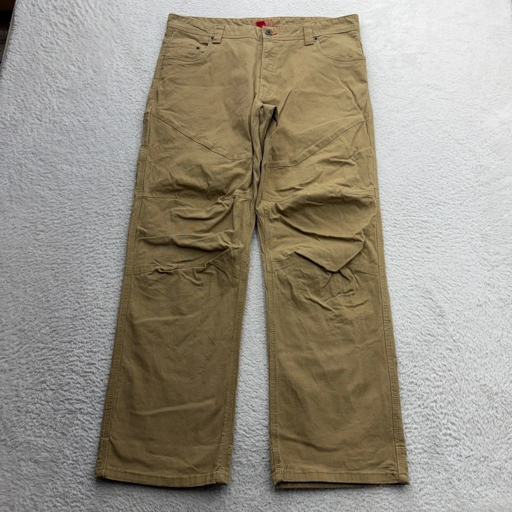 Eastern Mountain Sports Mens 34x30 Khaki Canvas Utility Work Pants S18M0846
